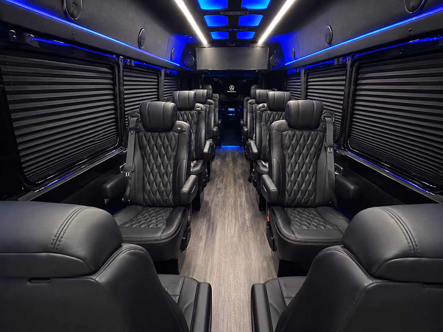 Lubbock Airport Shuttle & Transportation party bus interior