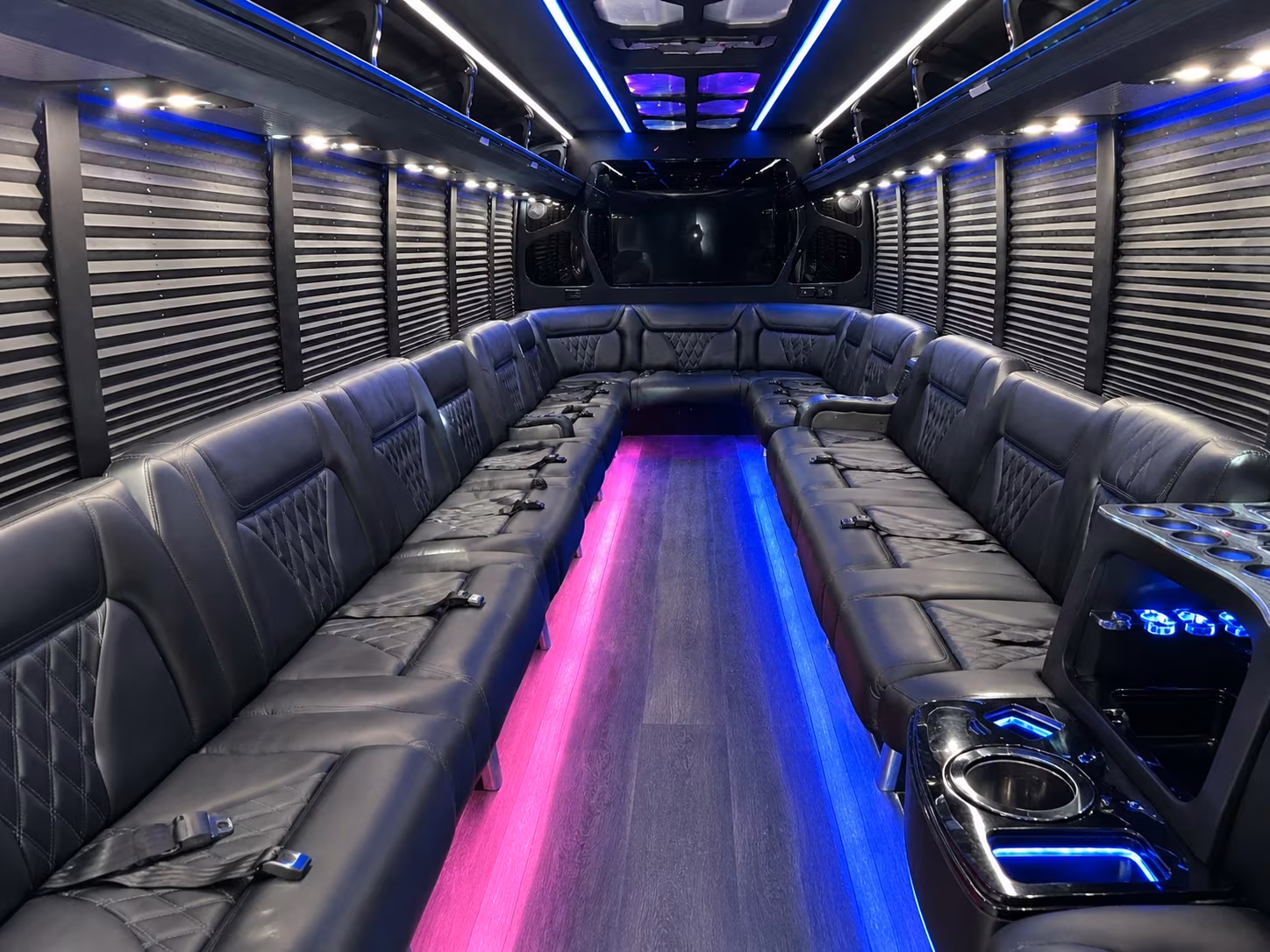 Lubbock Private Event Transportation party bus interior