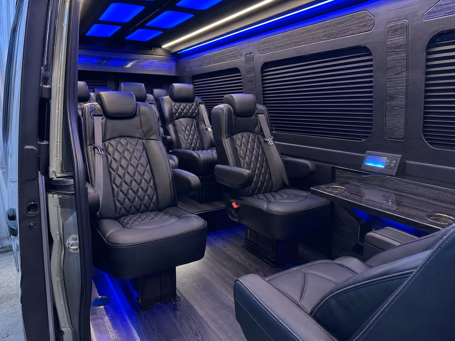 Lubbock School Event Transportation party bus exterior
