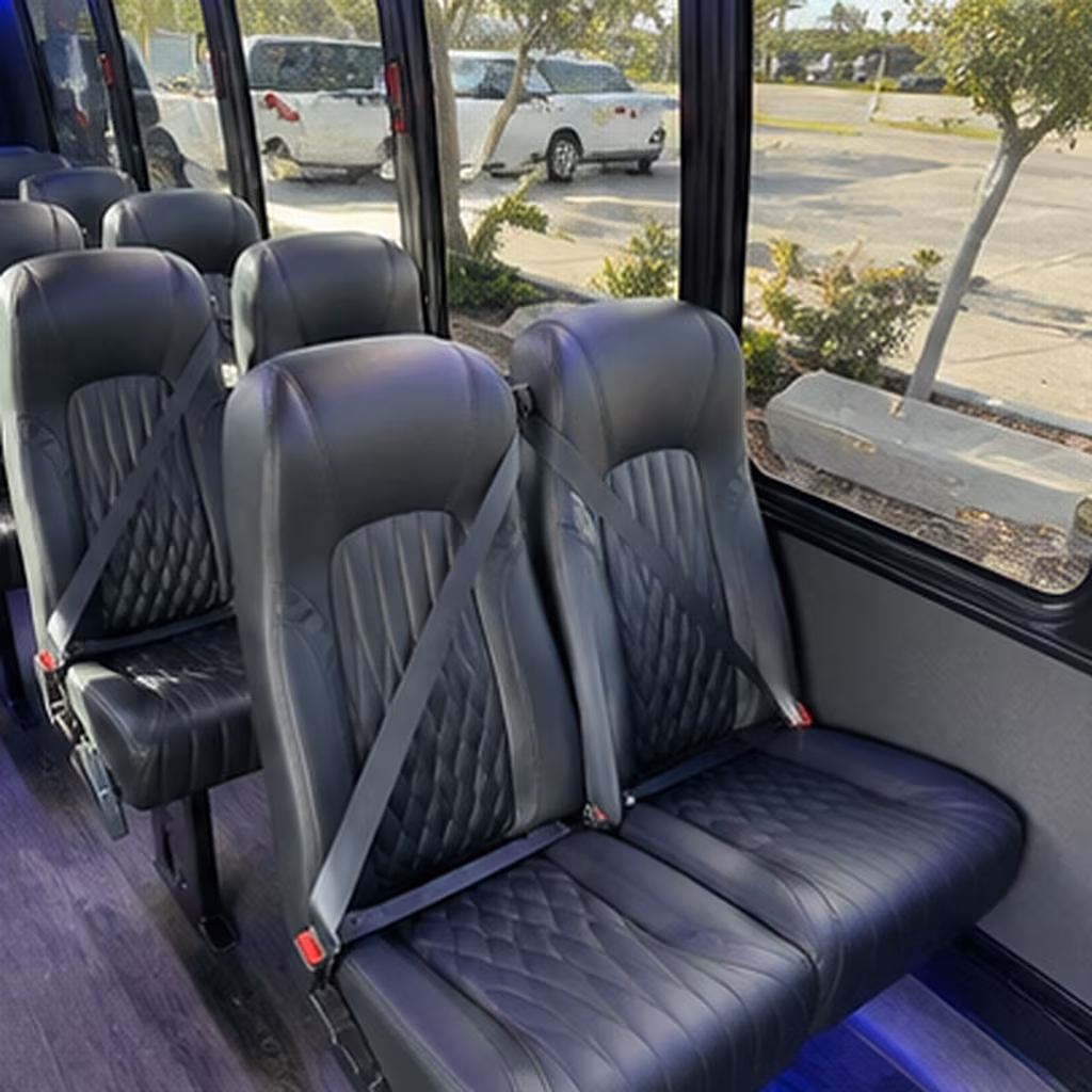 Lubbock School Event Transportation party bus interior
