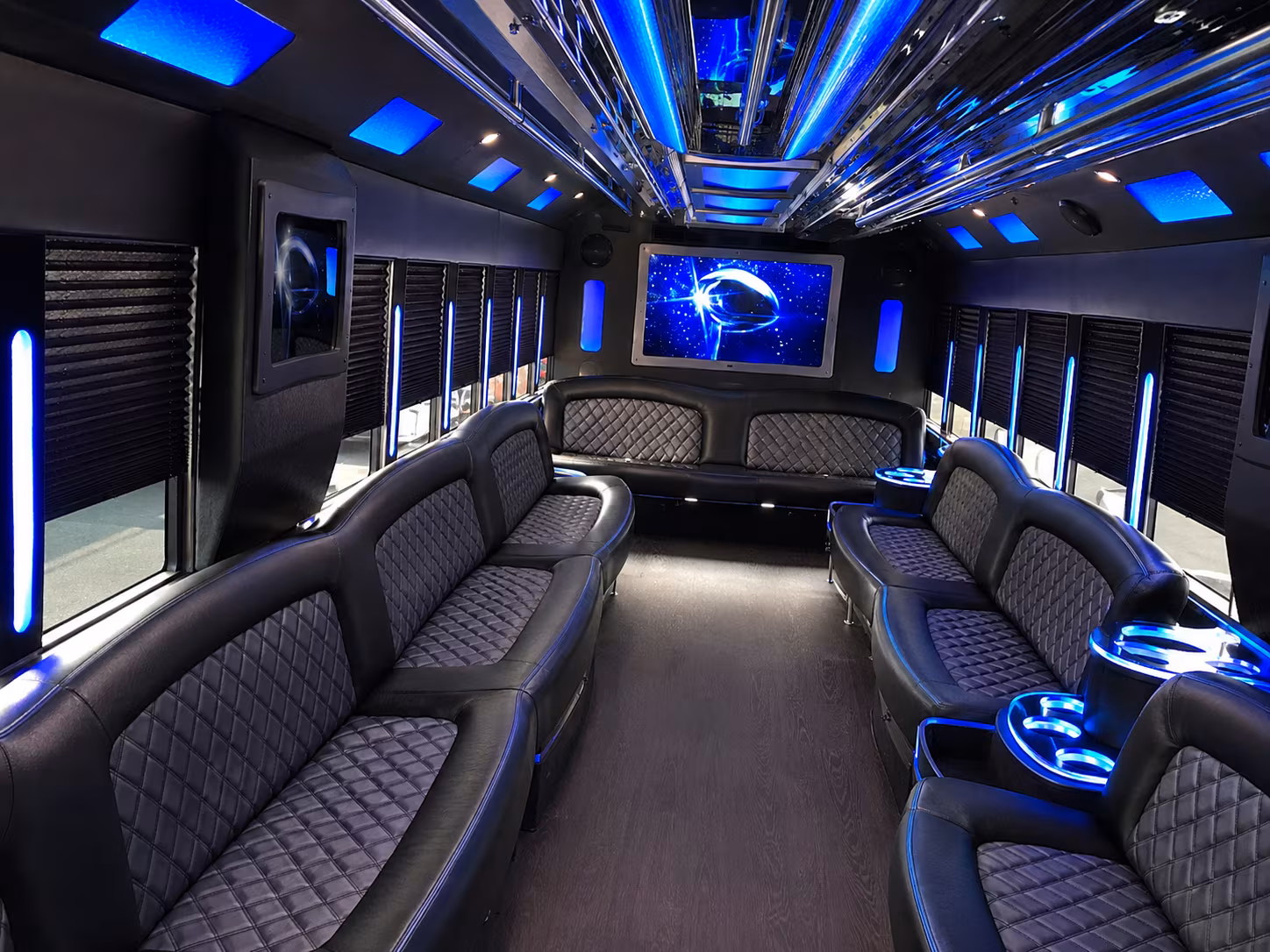 Lubbock Sporting Event Transportation party bus exterior