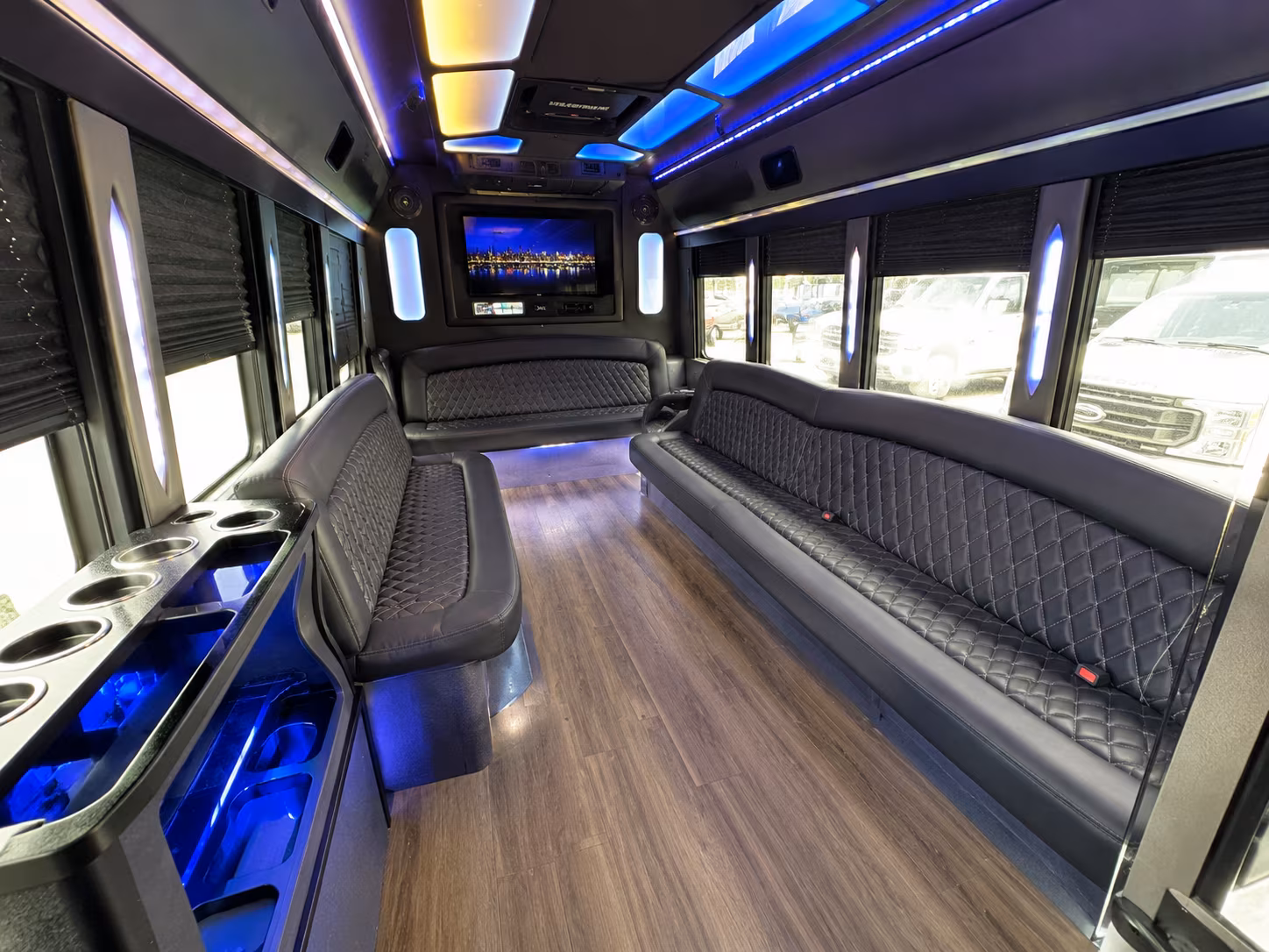 Lubbock Sporting Event Transportation party bus exterior