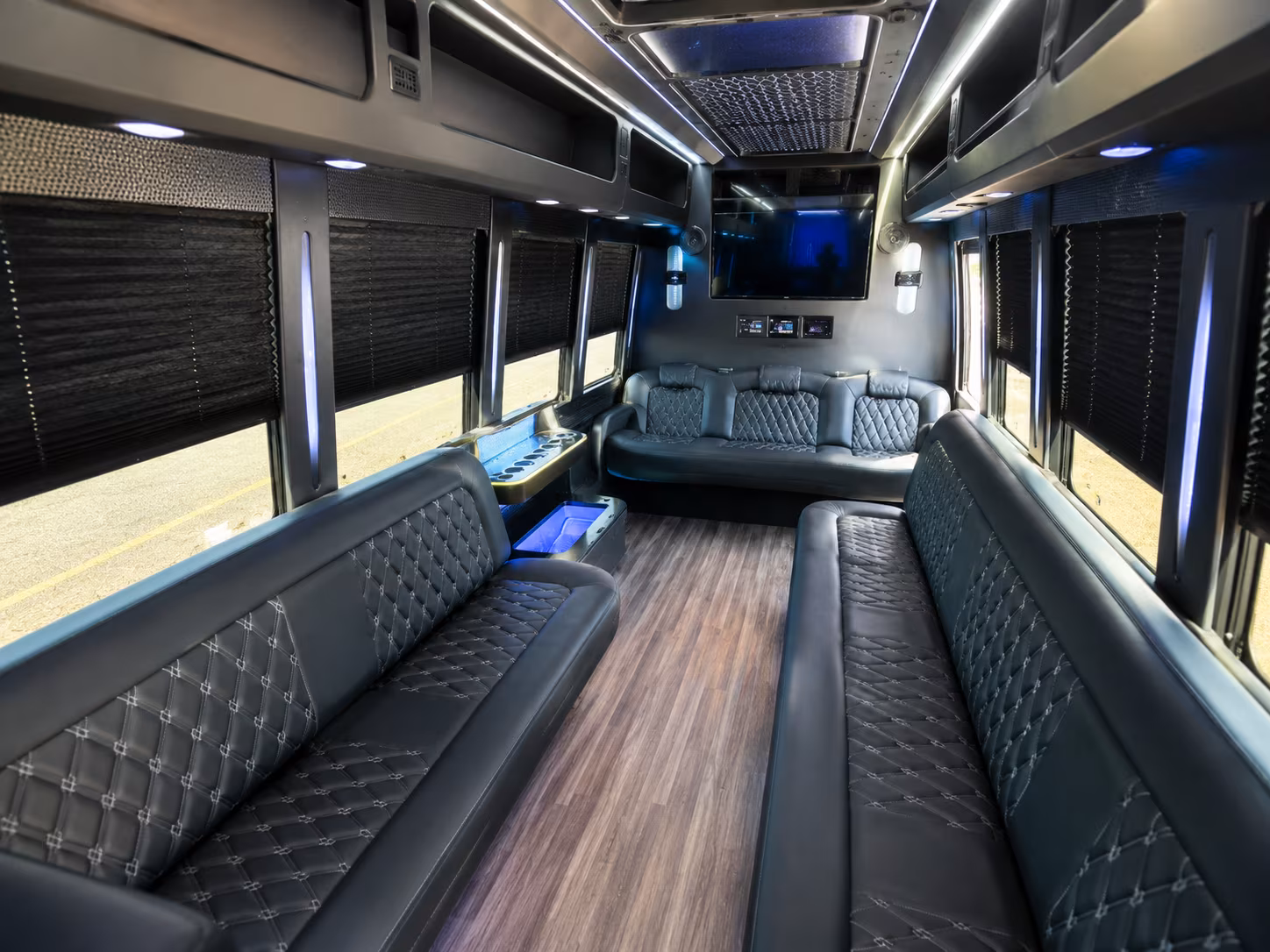 Lubbock Sporting Event Transportation party bus exterior