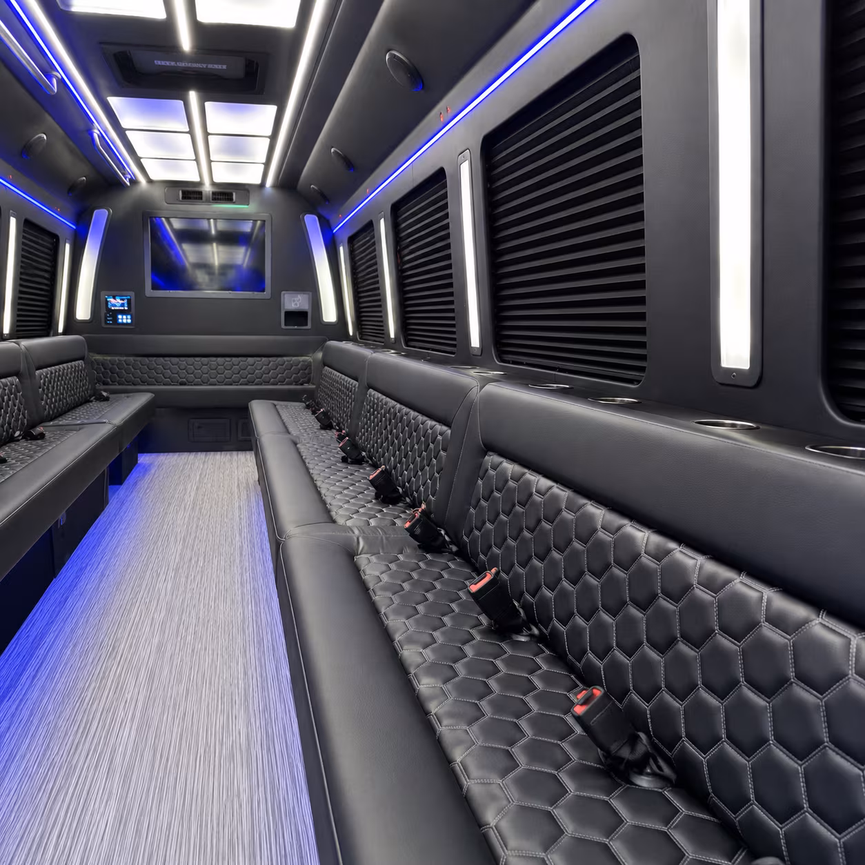Lubbock Sporting Event Transportation party bus exterior